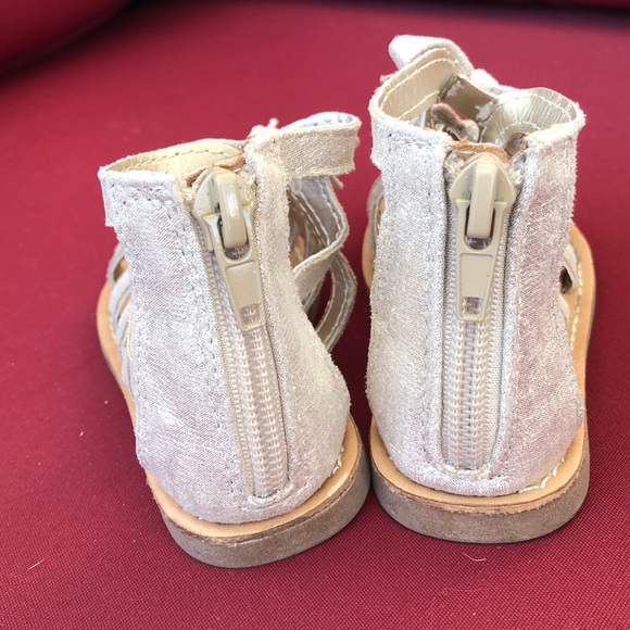 Golden Semi-Gladiator Sandals by Cynthia Rowley - Picture 3 of 9